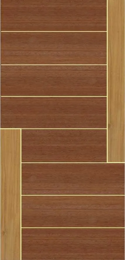 Teak Veneer Grooving Door